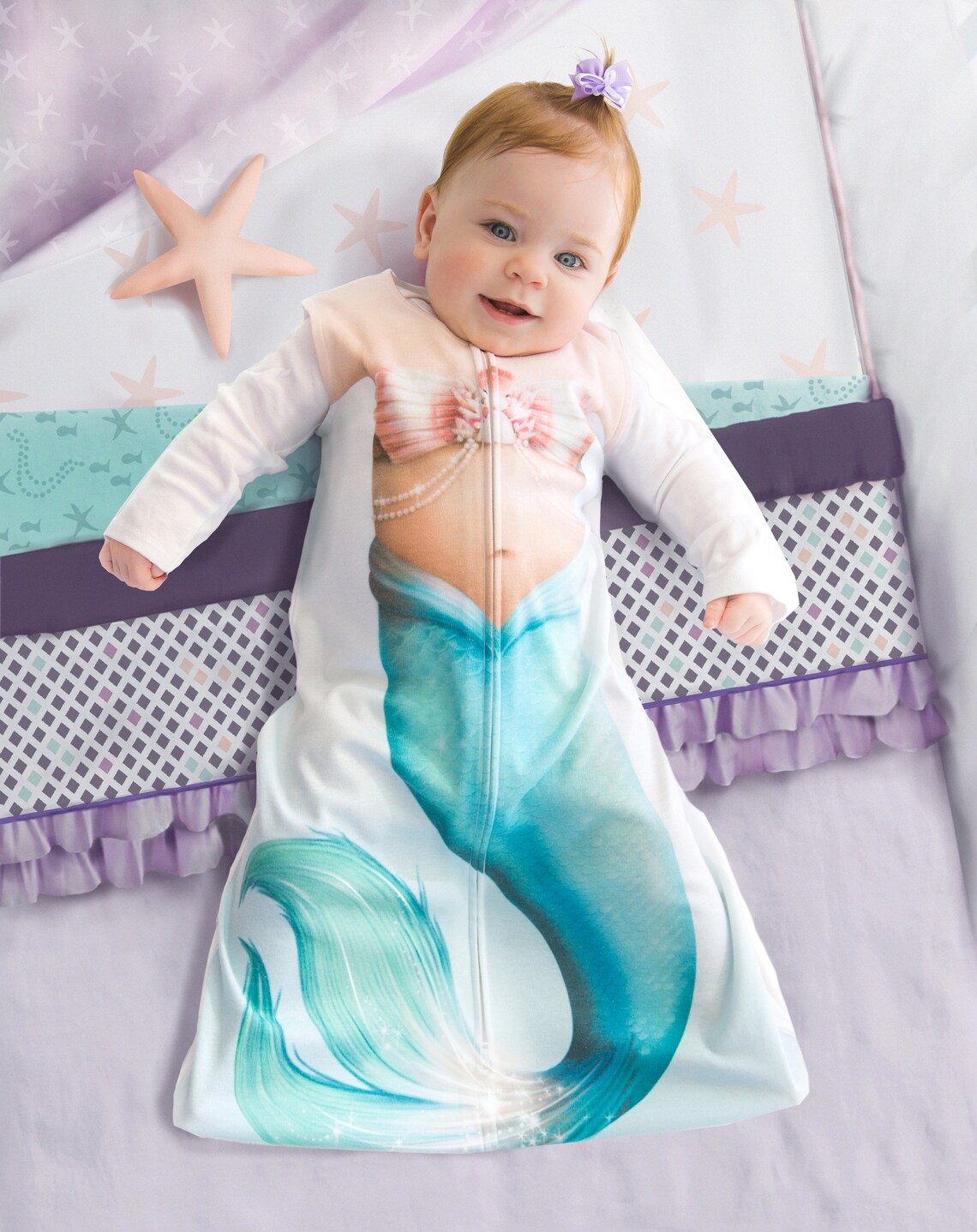 Lullaby Sack Infant Wearable Blanket Mermaid 3 to 9 Etsy