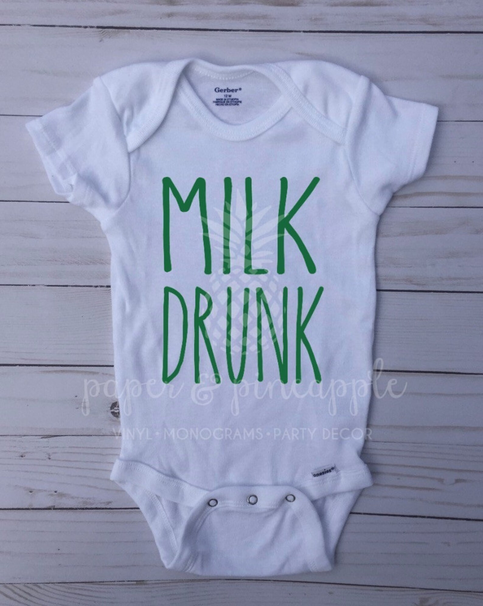 Milk Drunk Onesie Funny Baby Onesie Baby Shower Gift Etsy