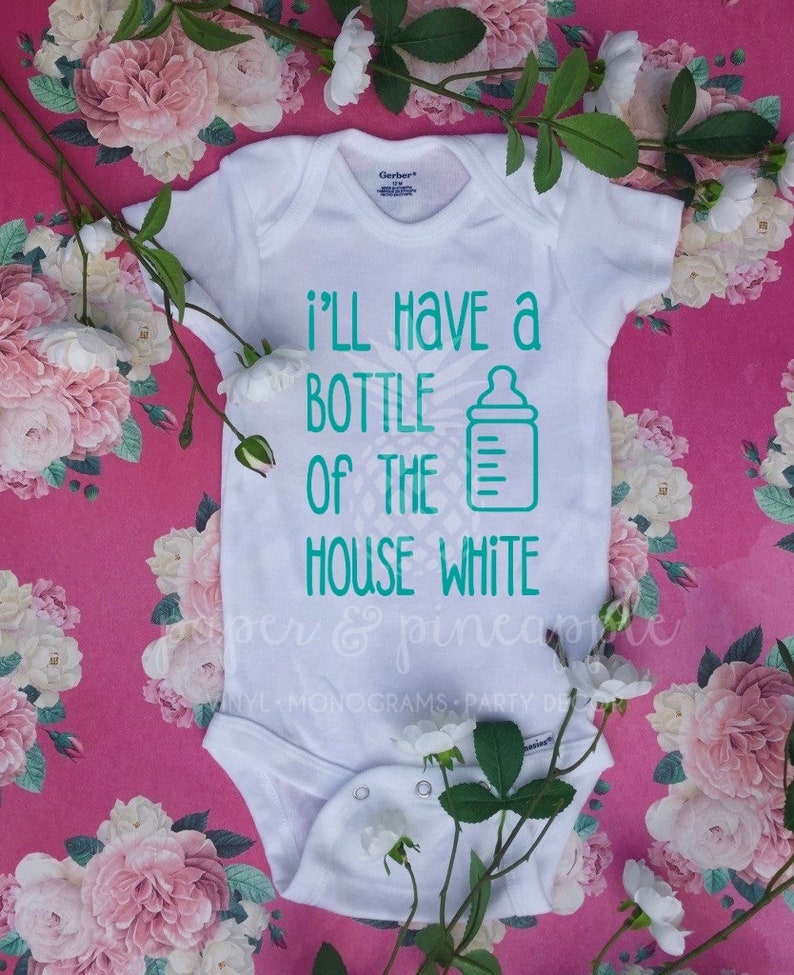 Baby Shower Gift New Baby Gift Custom Baby Bodysuit House White Onesie Funny Baby Onesie Custom Baby Onesie Personalized Onesie