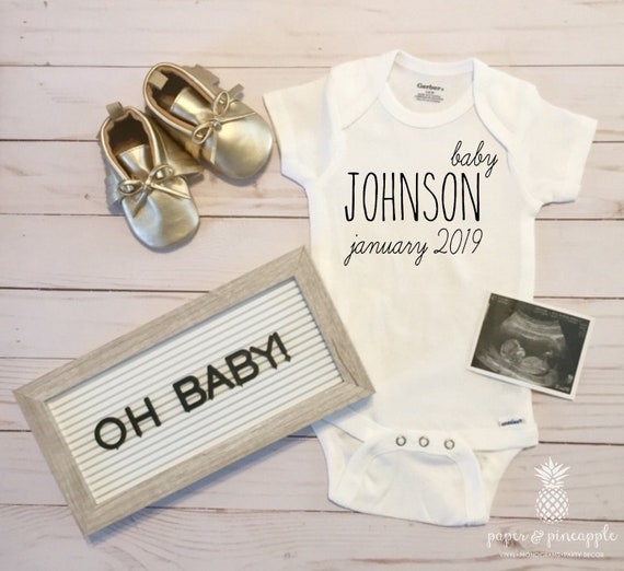 Personalized Baby Announcement ONESIE 