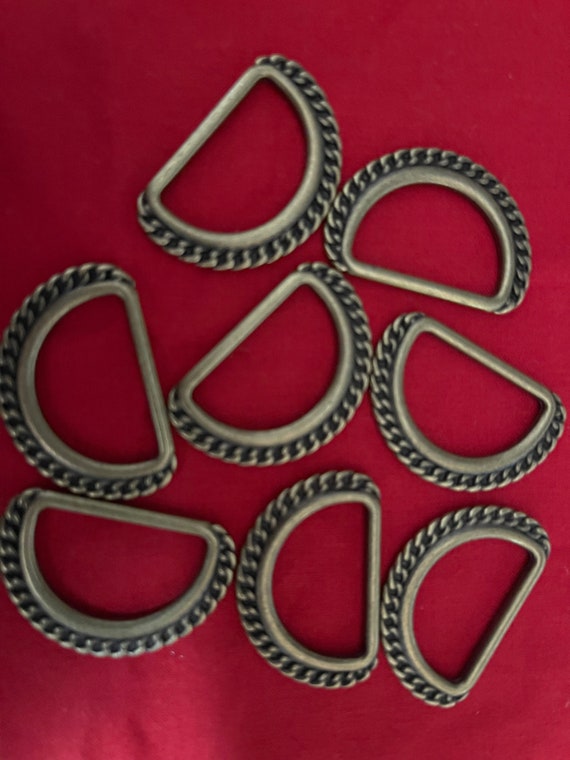 Decorative Metal D RIngs Antique Brass 1 inch (25mm)