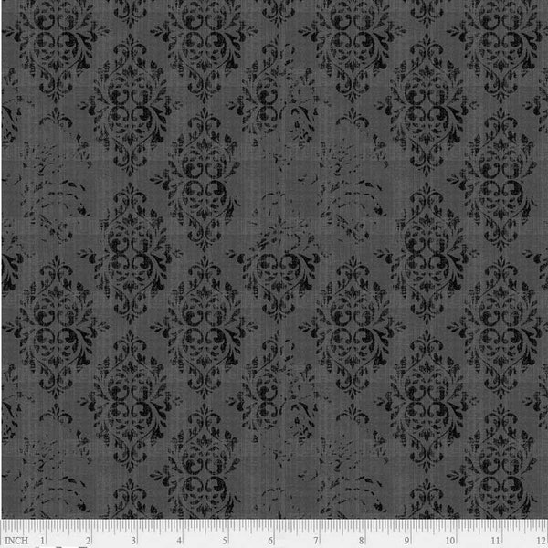 Happy Haunting Distressed Damask HHAU 5026 DS P&B Textiles