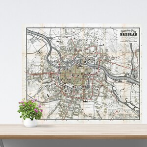 Breslau 1891 City Map Poster: Vintage Poland Map