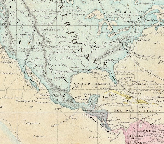 ヴィンテージパステル世界地図：詳細なフランス歴史地図帳（デジタル