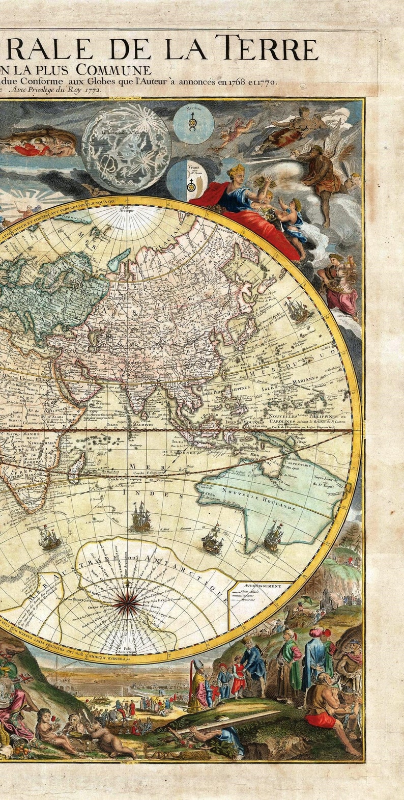 Digital Vintage World Map Printable Download. Vintage World - Etsy