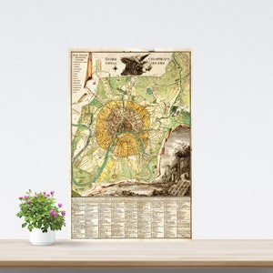 Moscow 1789 City Map Poster on Paper. Different Sizes. Russia Historical City Map. Vintage City Map. Antique Map. Moscow Vintage Map