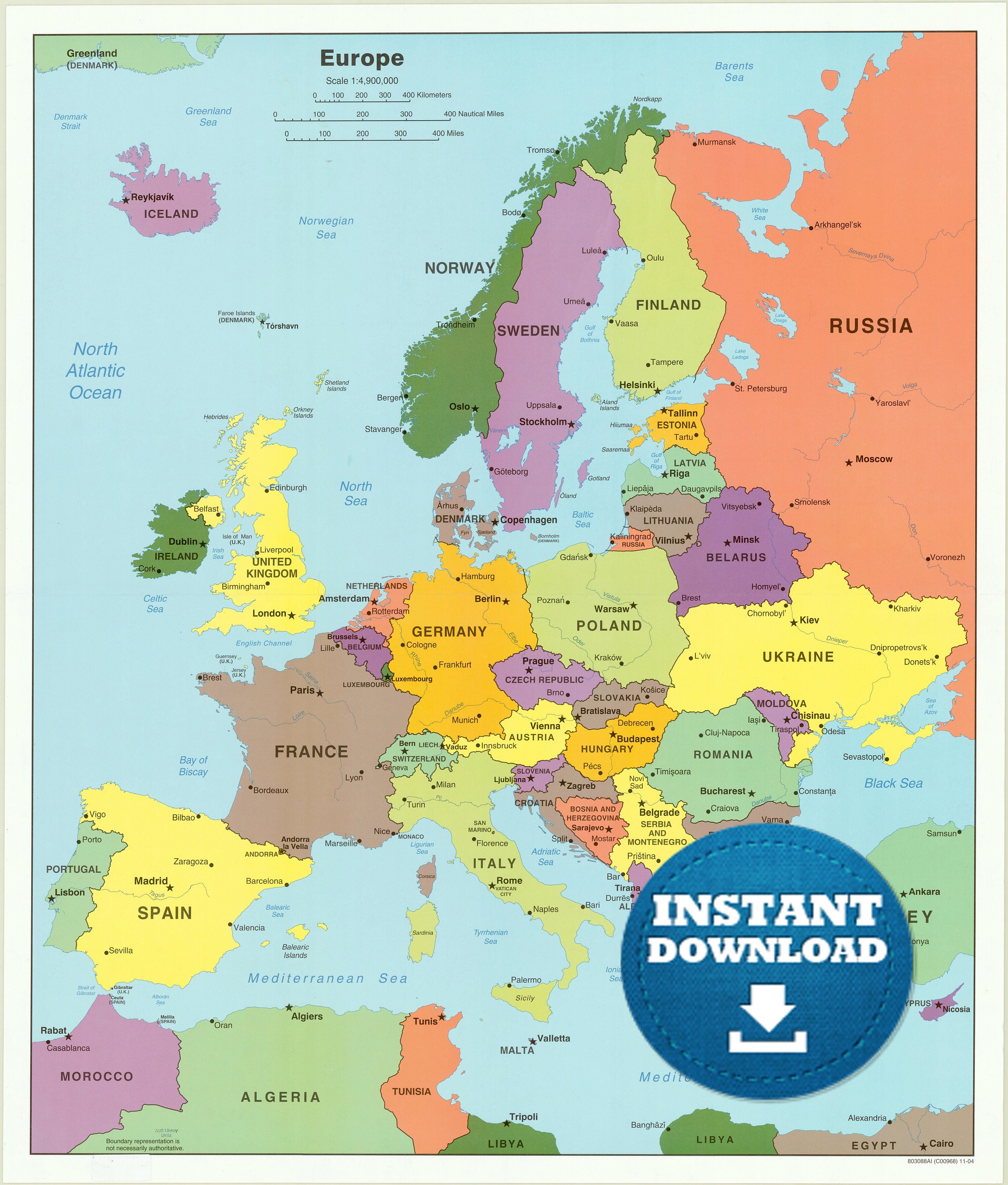 europe travel map pdf