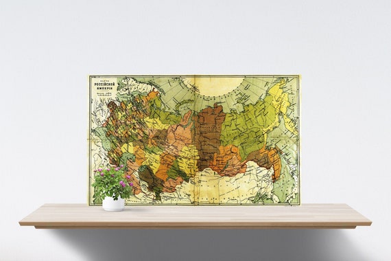Vintage Russia Map on Paper 1903, Imperial Russia Map, Historical Russia Poster, Map of Eastern Europe, Tsarist Russia Map Unframed