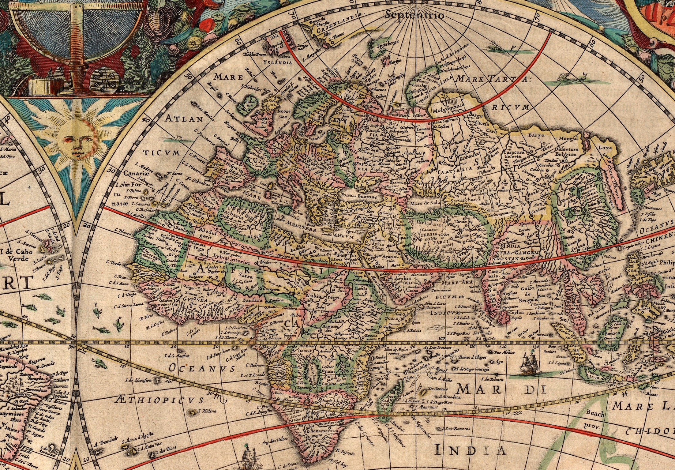 digital vintage antique world map printable download