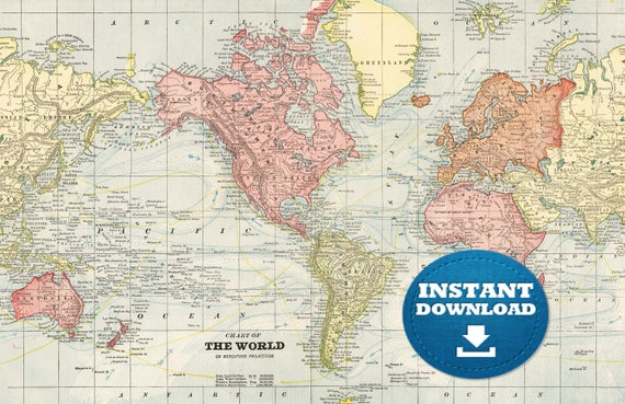 アンティーク ドイツ ローゼル 1641年の世界地図復刻 四元素 版画風印刷紙 il_1080xN.2223590945_8nmw.jpg