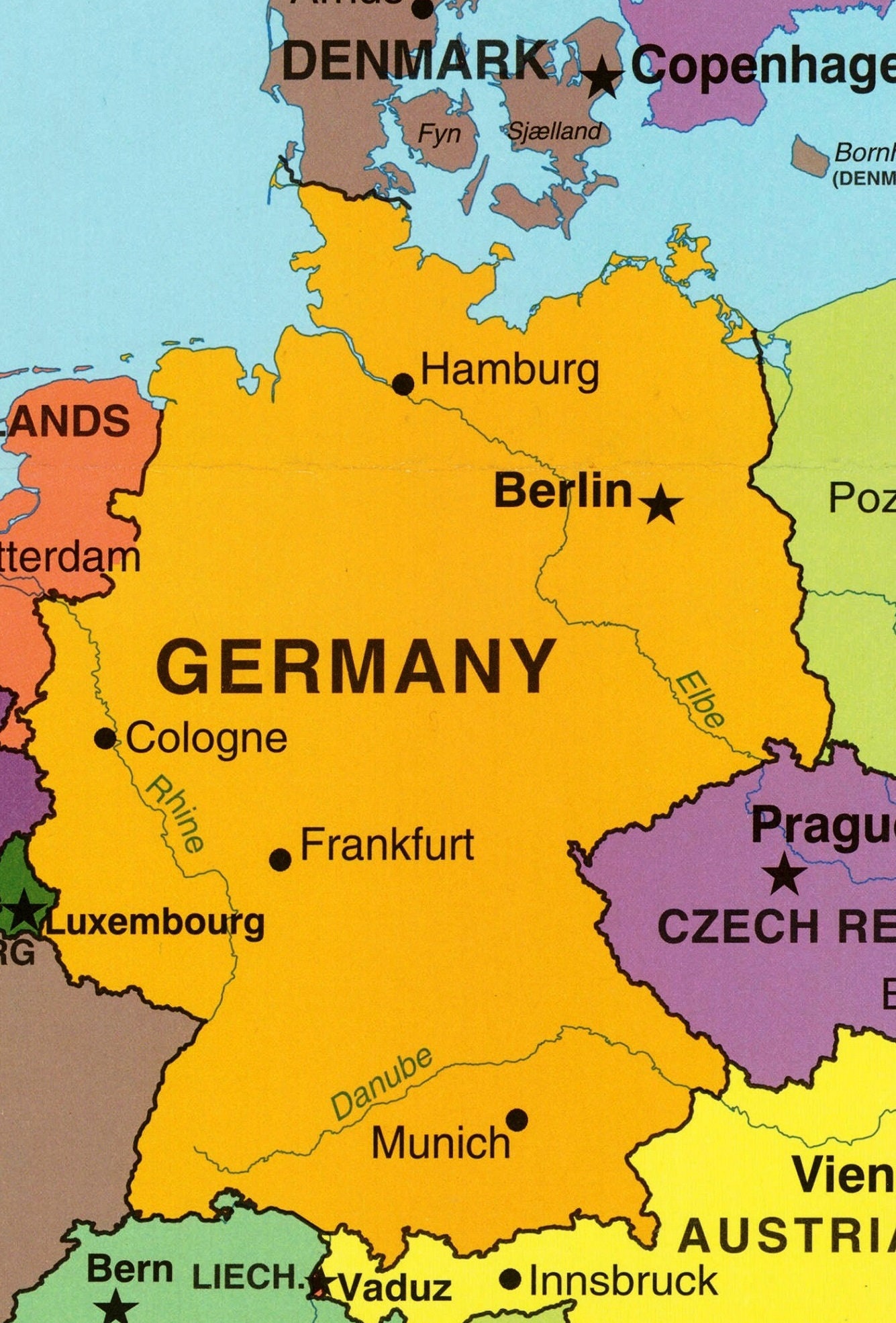 digital political colorful modern map of europe ready to
