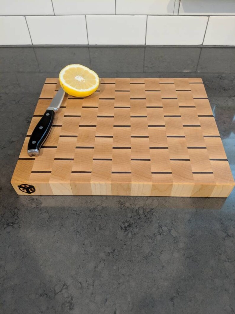 Walnut And Maple End Grain Cutting Board Brick Pattern