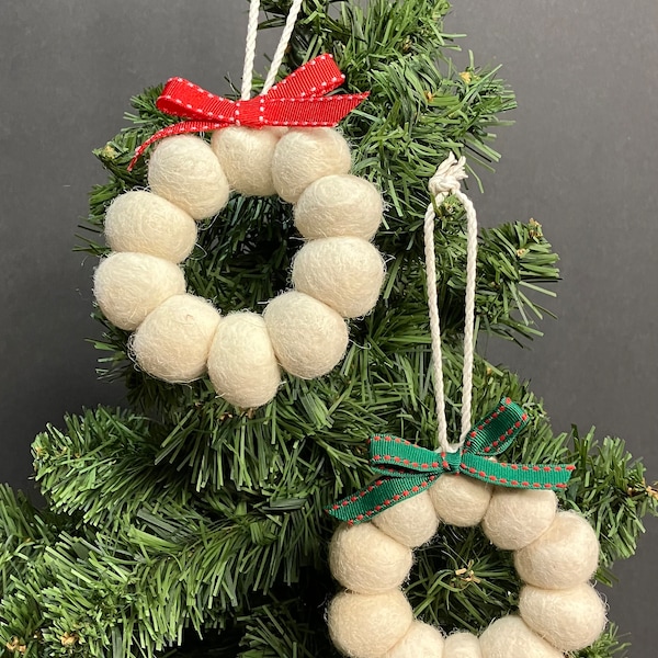 Custom Felt Ball Wreath Ornaments