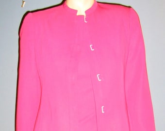 SALE  Vintage 90s, Armani, pink, silk, dress suit, Made in Italy, size 42 Italy, 2-4 US