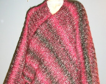 vintage, mohair, châle, Peck and Peck, taille unique, fabriqué en Italie, parfait état, bohème