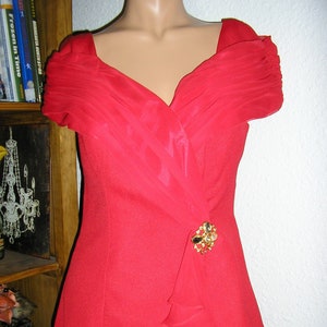 Alex evenings faux wrap brooch dress clearance