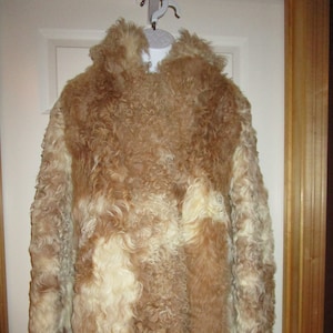 SALE, Vintage, 70s, mongolian lamb, curly lamb, tibetan lamb, jacket, hippie, boho, small, Graggs furs of Wichita, vintage fur