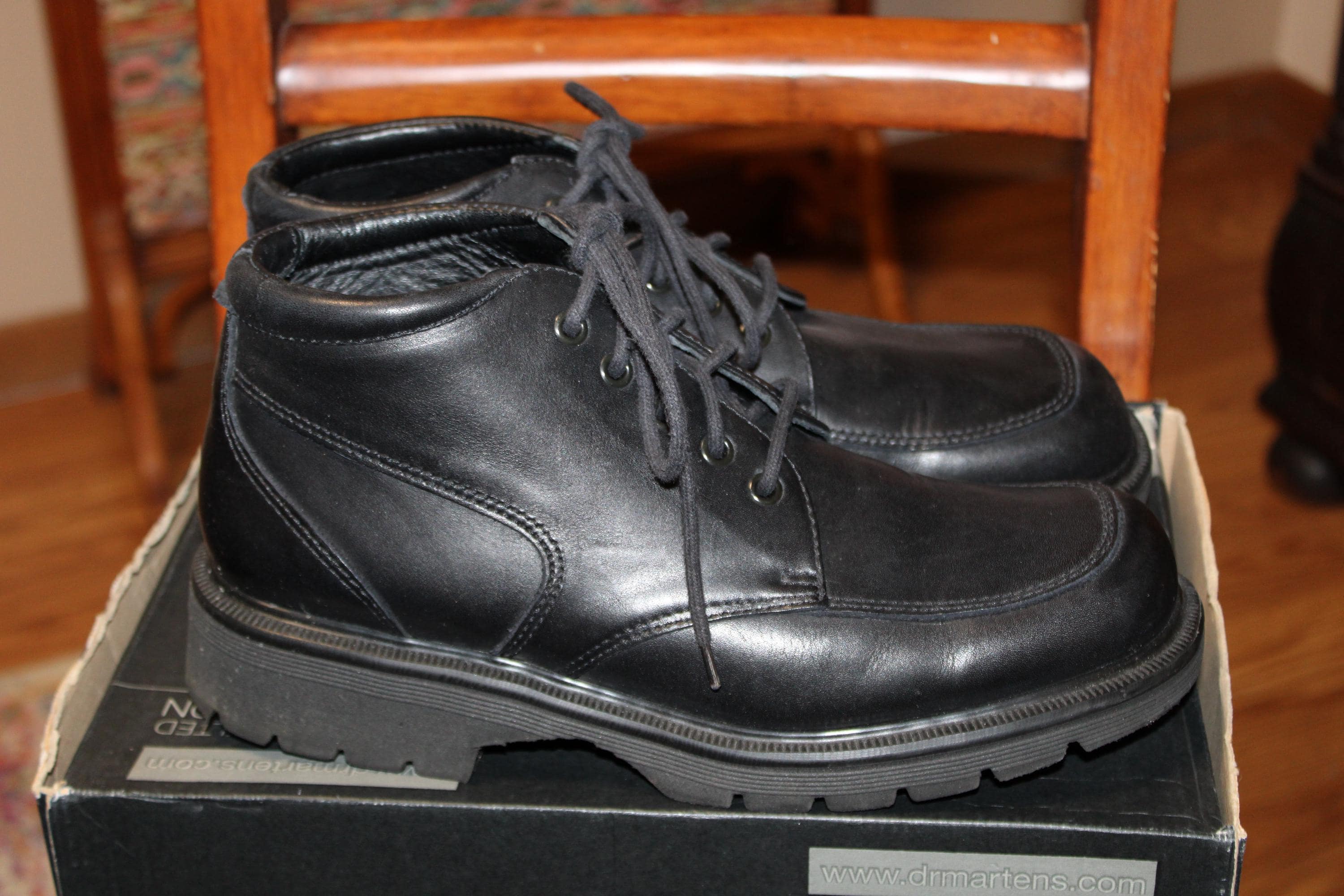 Dr. Martens 8497 Black Leather Ankle Boots Size 11 Made in England Dr Martens Made in England, 7 Hole Industrial Steel Toe  main image 2