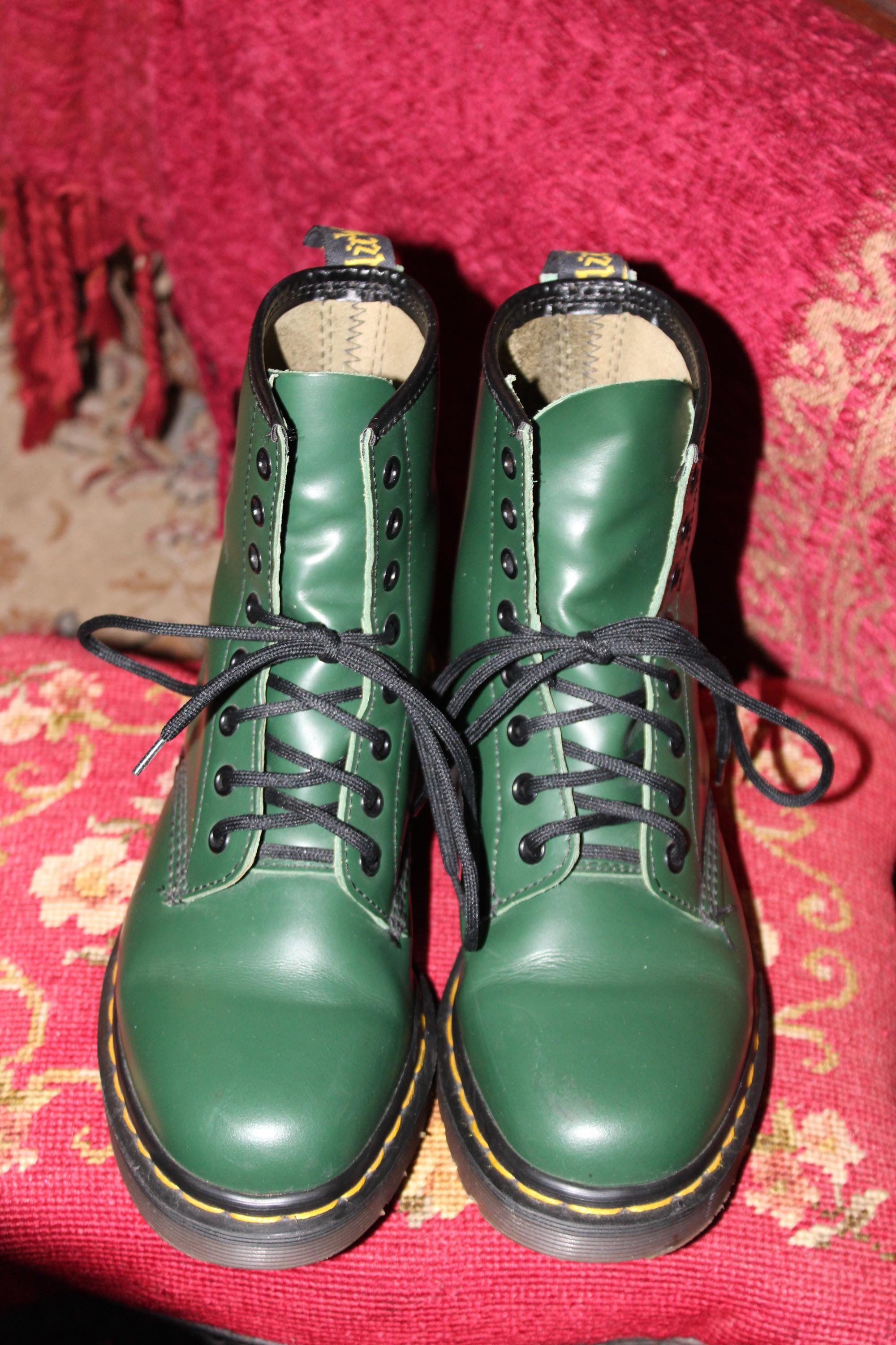 ankle boots emerald green doc martens