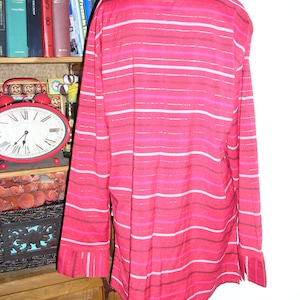 Vintage 80s Blassport Red Striped Tunic Blouse Size XL - Etsy