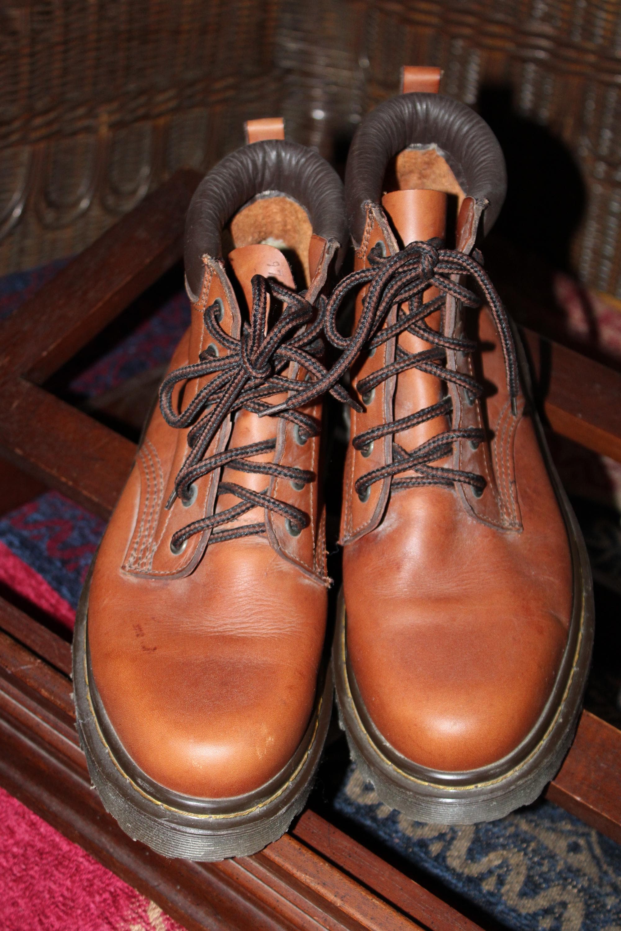 Vintage Doc Marten Ankle Boots, Brown, Made in England, UK 8  display picture 1