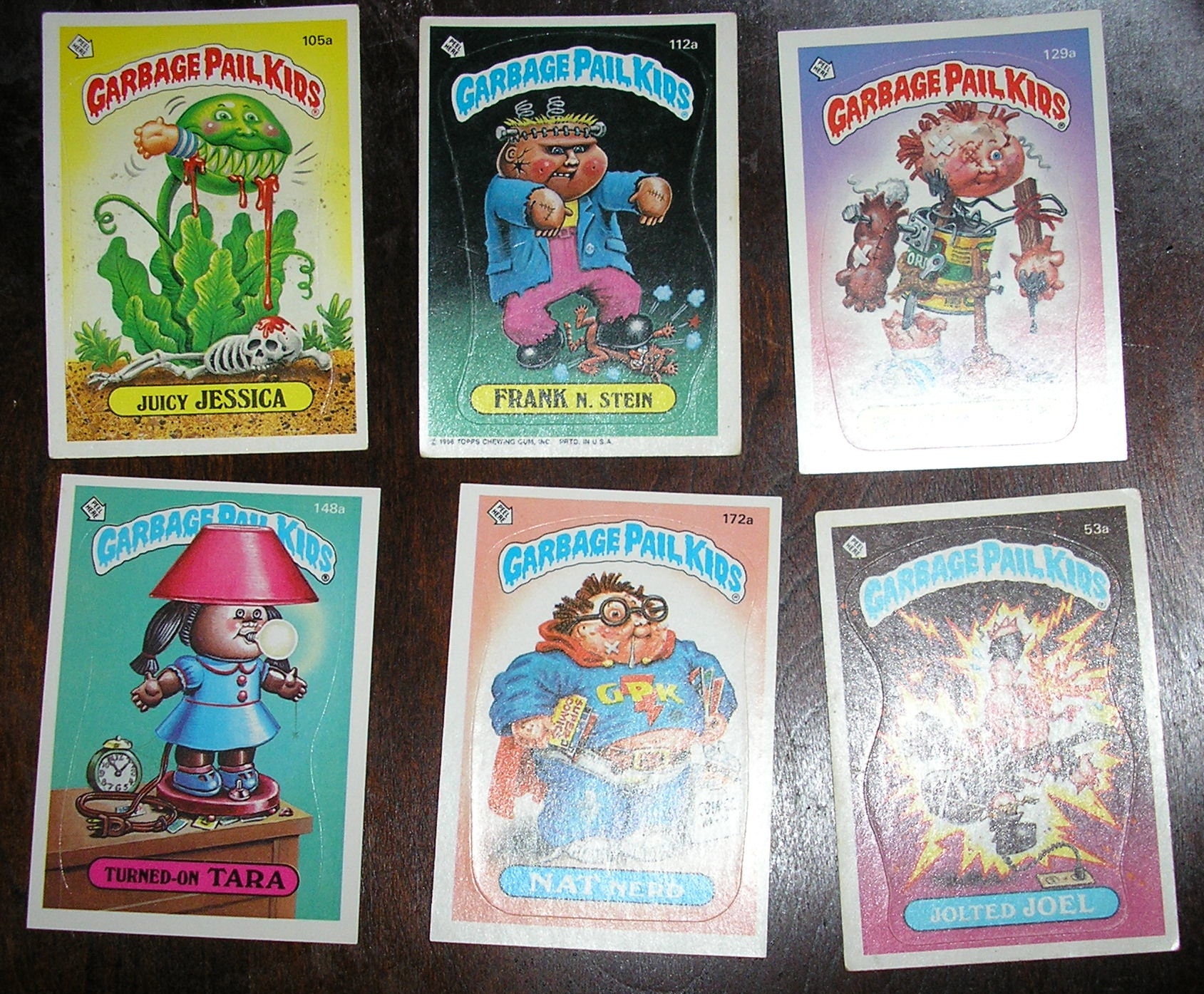 Vintage 85 and 86 Garbage Pail Kids Sticker Trading Cards, Most