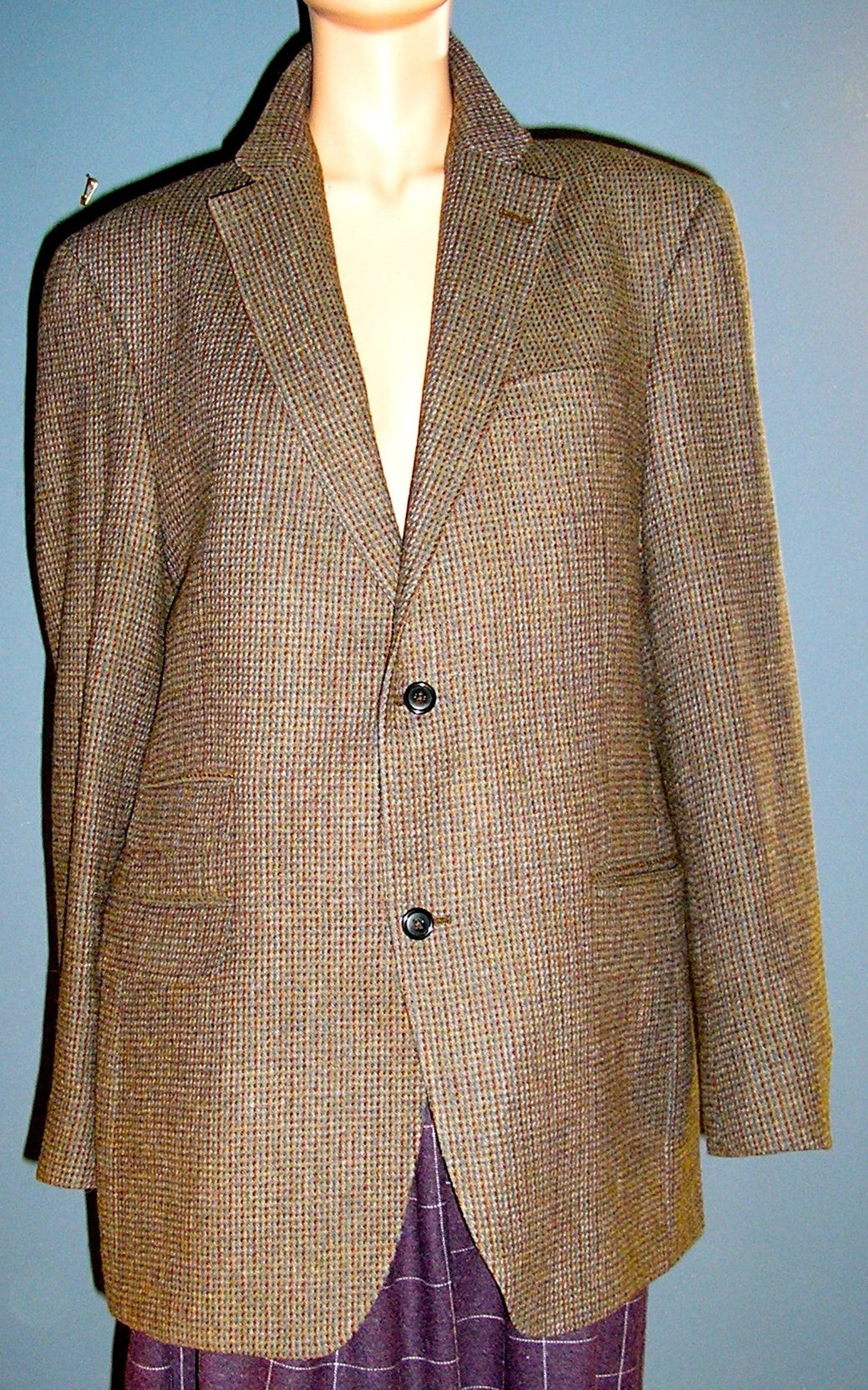 Vintage, Austin Reed, Wool, Tweed, Blazer, Jacket, London, Double Vent ...