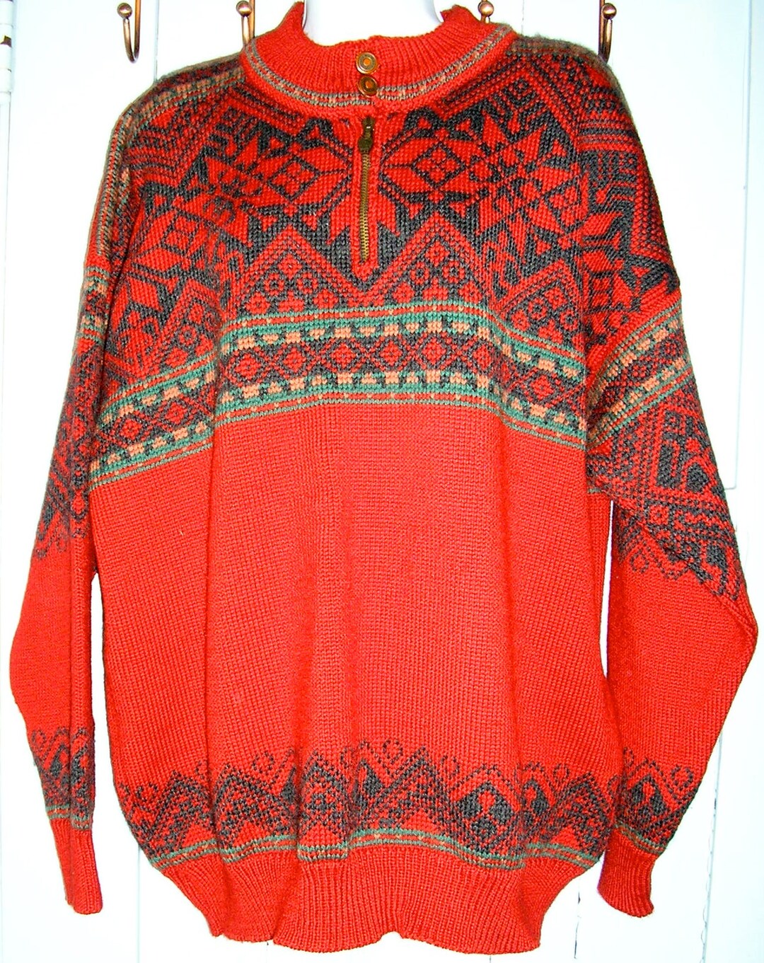 Vintage, Dale of Norway, Red, Wool, Pullover, Ski Sweater, XL, MINT ...