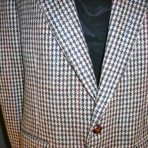 Body English Vintage 80s Wool Herringbone Blazer Jacket Size 9/10