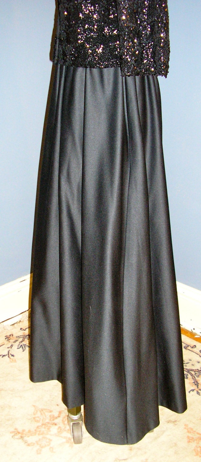 70s Long Black Evening Skirt Joan Leslie Size 8 - Etsy