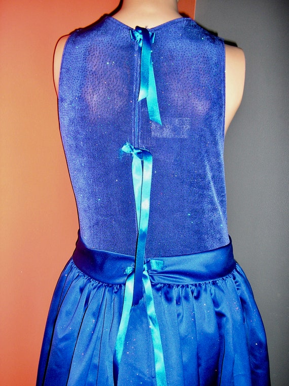 Vintage 80s, Jessica, Gunne Sax, electric blue, f… - image 5