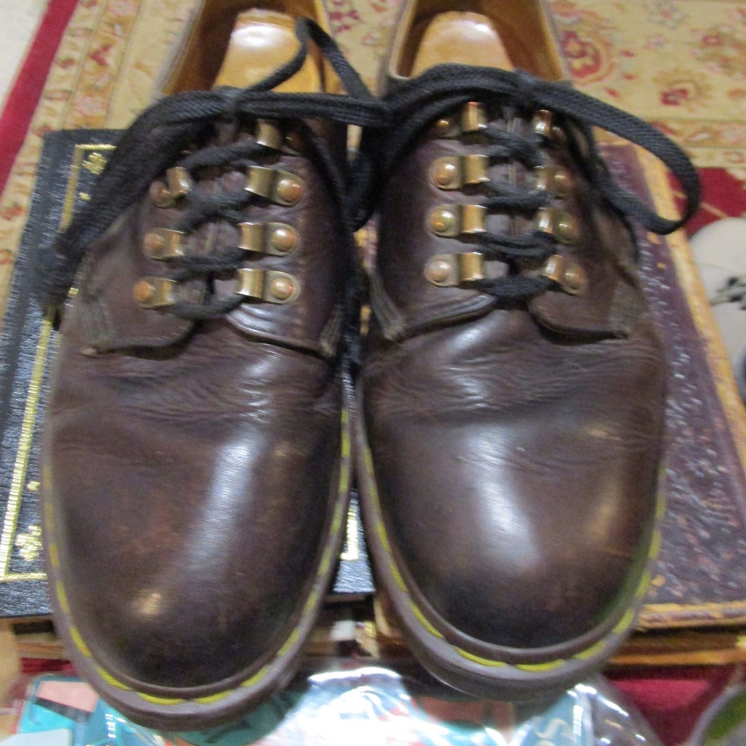 Vintage 80s, Doc Marten, Metal Tunnel Eye, Brown, Oxfords, Shoes, UK 10 ...