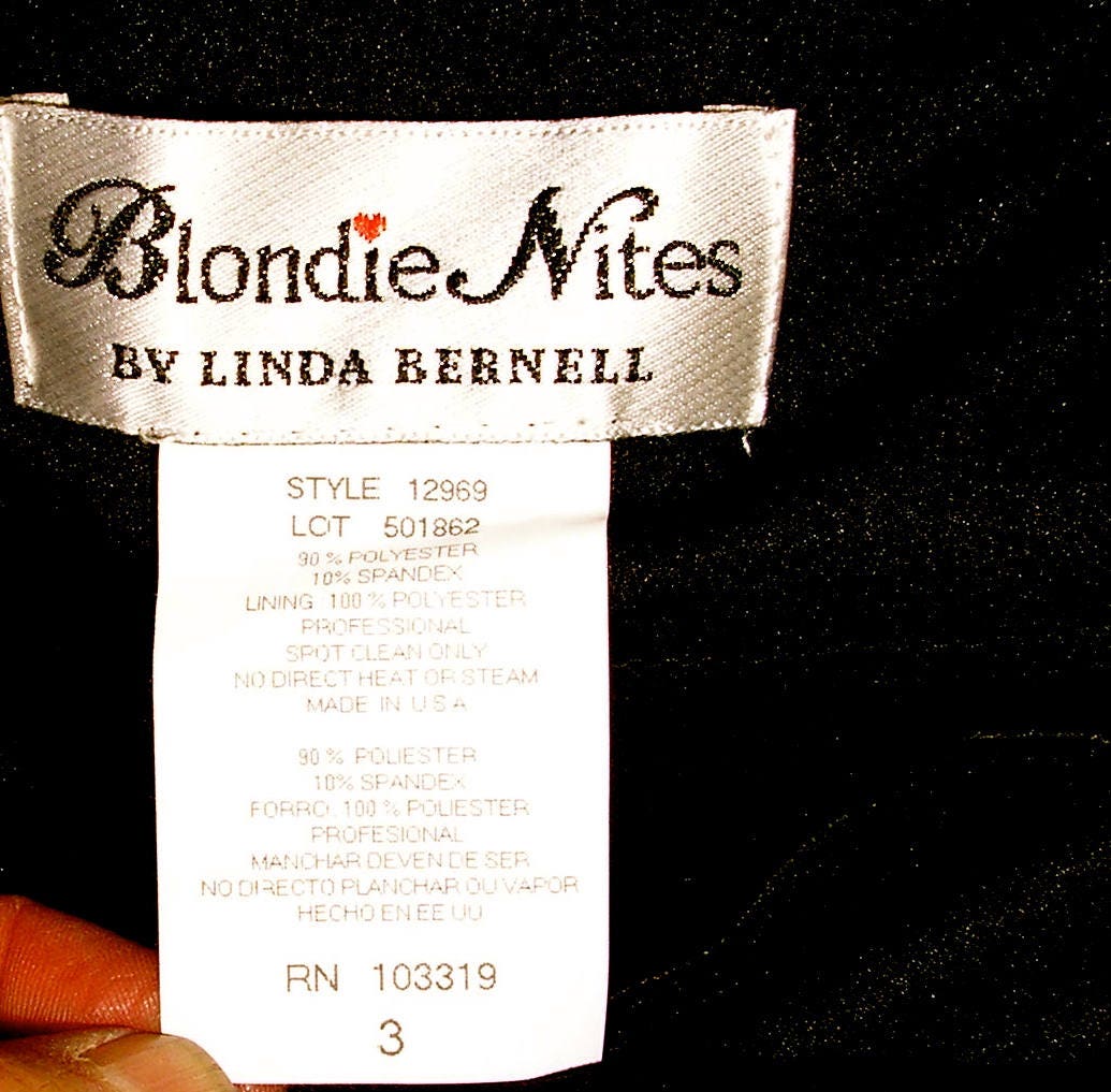 SOLD; 80s Debut black velvet cocktail dress with cream satin collar main image 1