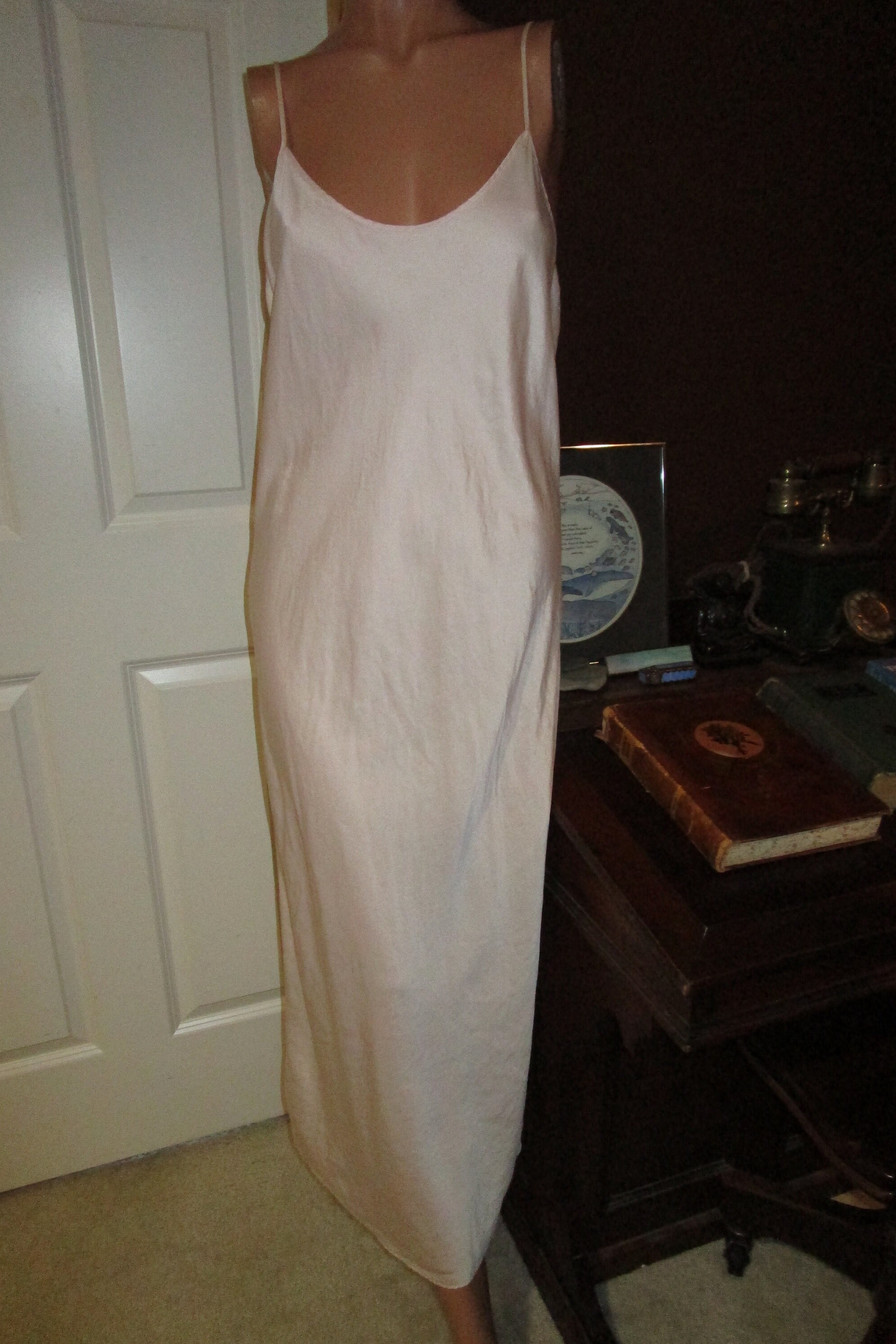 Vintage Valentino Intimo pink silk nightgown full slip | Etsy