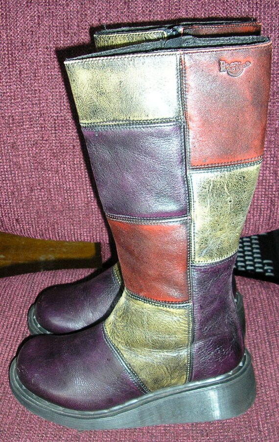 dr martens patchwork boots