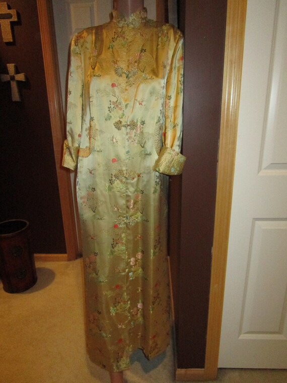 SALE, vintage silk, embroidered, oriental robe, f… - image 6