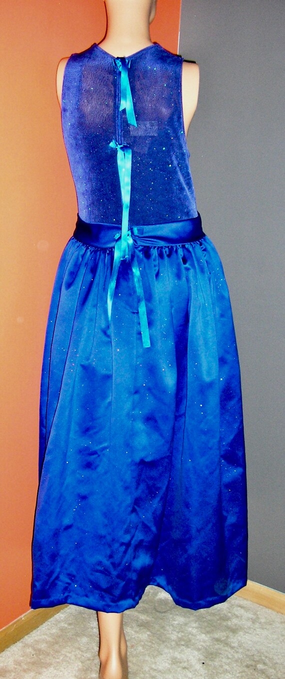 Vintage 80s, Jessica, Gunne Sax, electric blue, f… - image 4