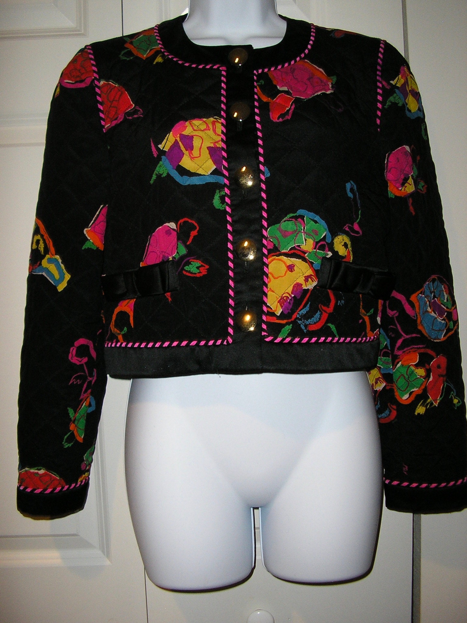 SALE, Vintage, Escada, Margaretha Ley, Silk Turtle Jacket SALE, Vintage, Escada, Margaretha Ley, Silk Turtle Jacket