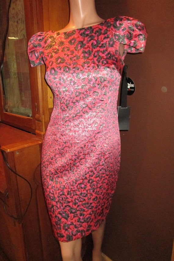 Vintage, Giambattista Valli, NWT, Macys, Size 0, Red, Metallic, Animal  Print, Cap Sleeves, Body Con - Etsy Israel