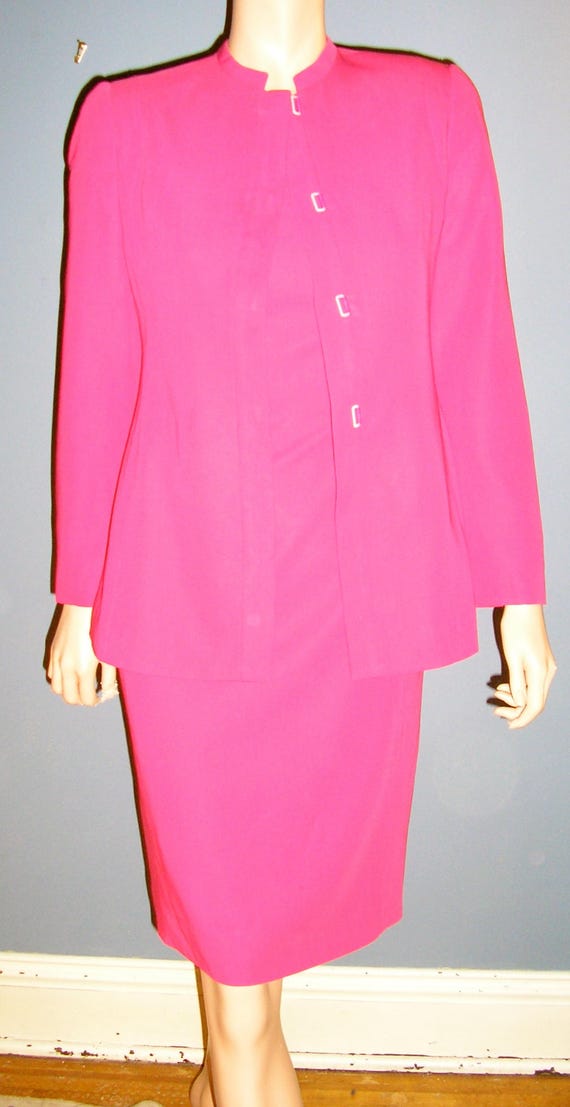SALE Vintage 90s Armani Pink Silk Dress Suit Made in | Etsy