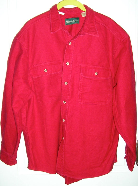 Vintage 90s, Gander Mountain, red cotton flannel, 