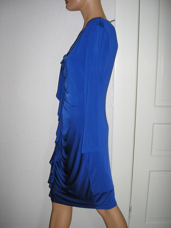 Vintage 90s, Simon Chang, royal blue sheath dress… - image 2