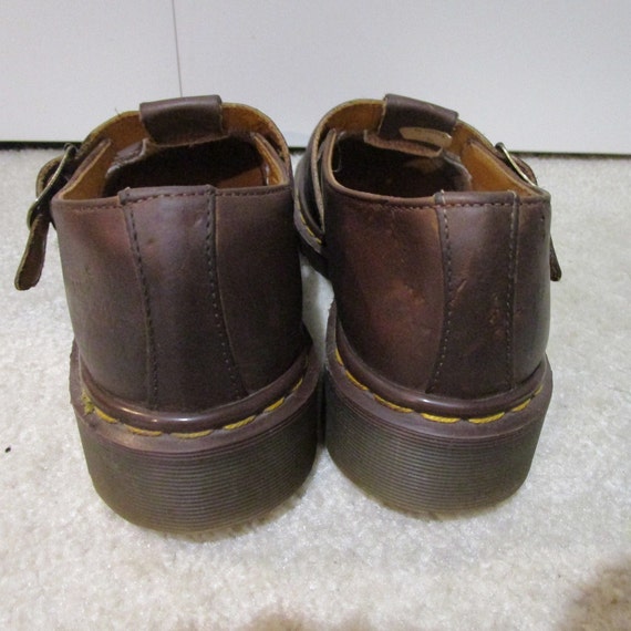 Vintage, 90s, Doc Marten, brown T strap, shoes, m… - image 3