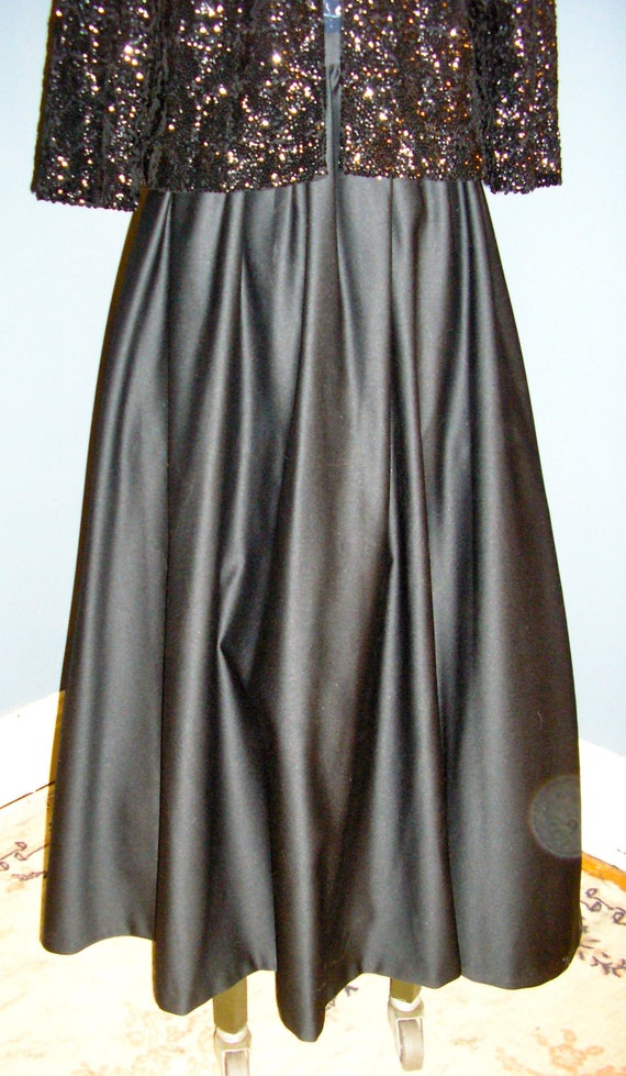 70s, long black, evening, skirt, Joan Leslie, size