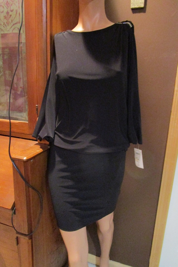 NWT, Vintage Cache, black cocktail dress, XS, open