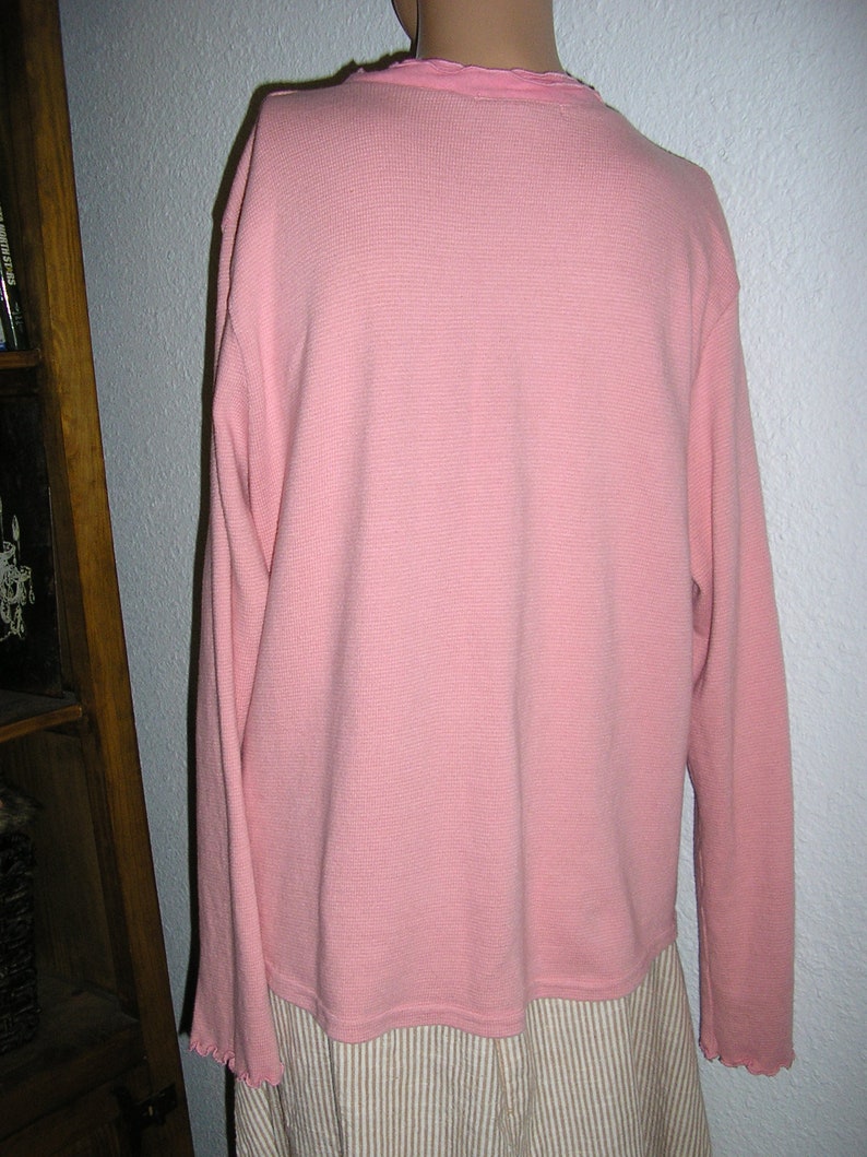 Vintage 90s Rose Pink Cotton Sweater Ruffles Size Large by - Etsy