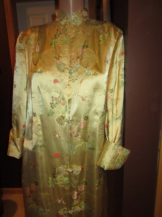SALE, vintage silk, embroidered, oriental robe, f… - image 7