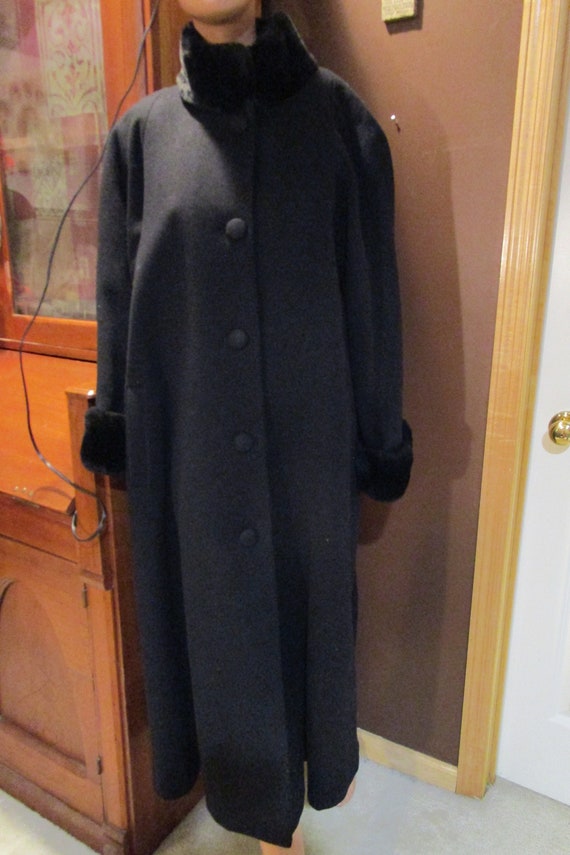 Vintage, Albert Nipon Boutique coat, black coat, f