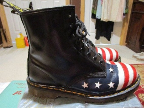 Vintage 90s Genuine Doc Marten Air Wair American Flag Boots - Etsy