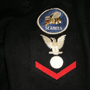 WWII, Vintage Navy Uniform, Cracker Jack, Shirt and Pants, Seabees ...